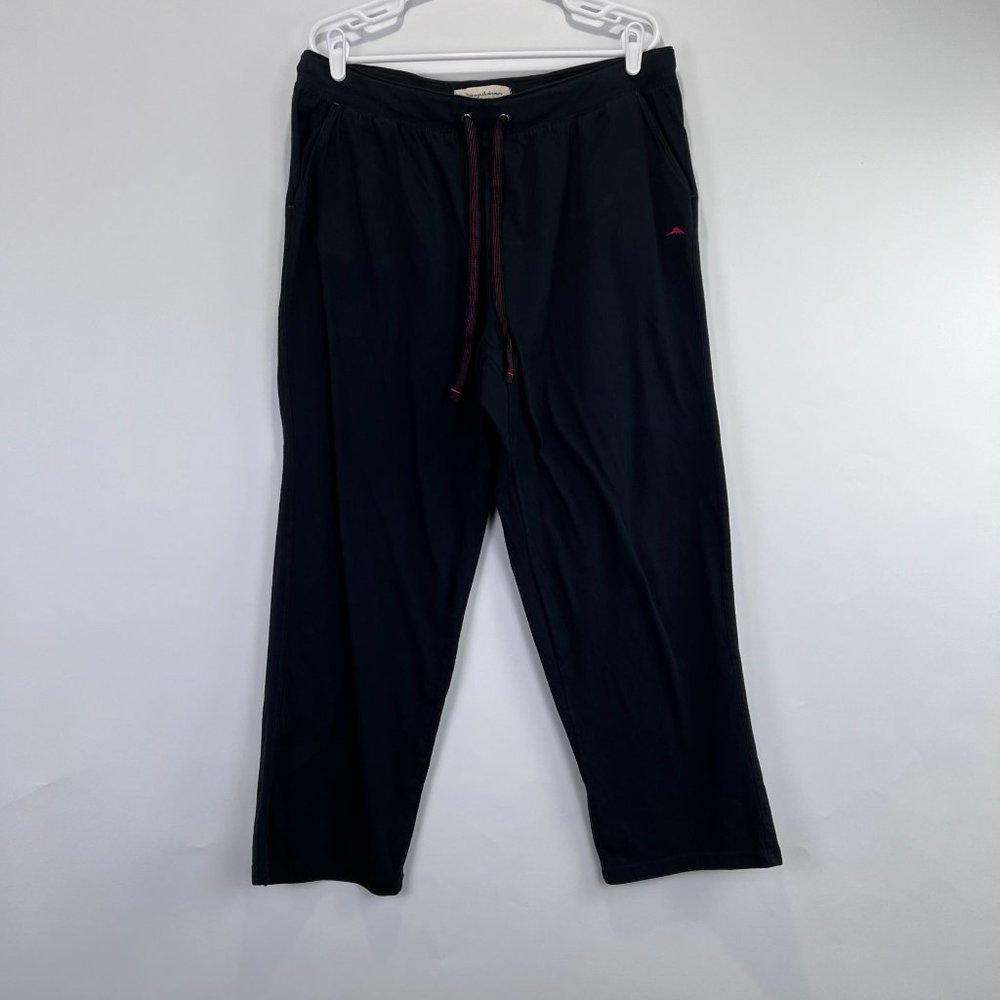 Tommy Bahama Black Sweatpants Straight Drawstring Pockets Men's‎ Size XL/EG